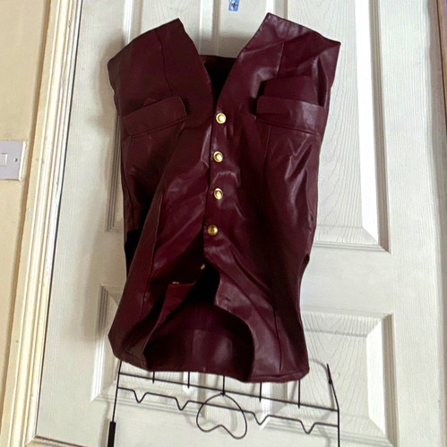 Women burgundy faux leather - women's,