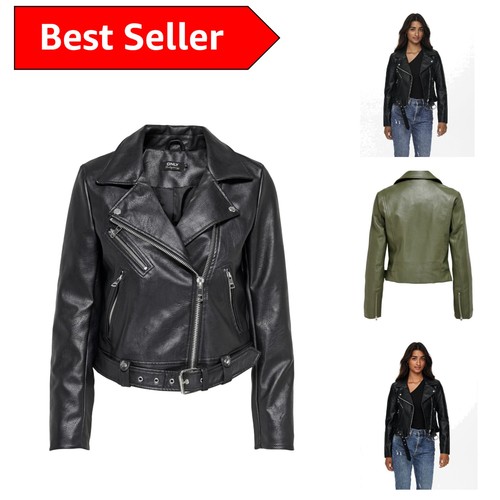 Elegant black long - sleeve, faux