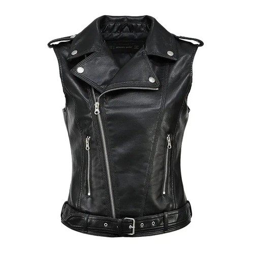 Womens leather vest - pu,