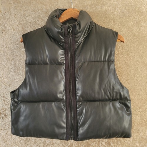 Zara puffer gilet black faux - puffer,