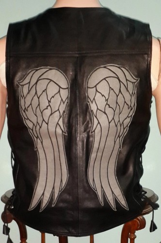 Men black leather biker - leather,