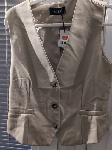 Cider beige waistcoat faux - cider,