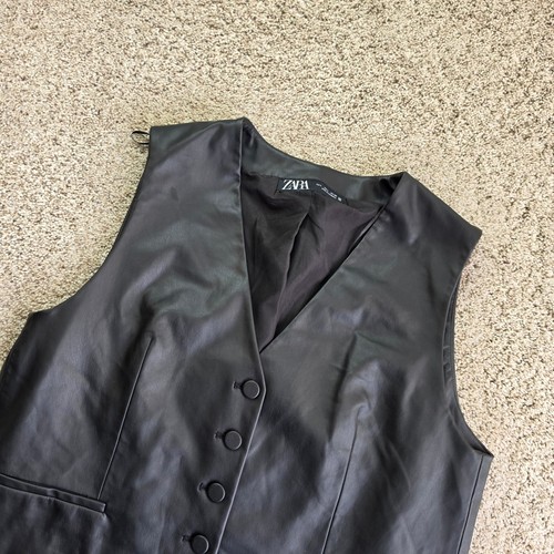 Zara faux leather waistcoat - zara,