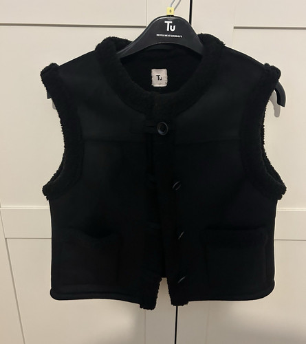 Women black faux - tu,