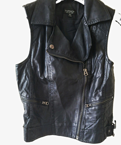 Topshop black faux leather - black,
