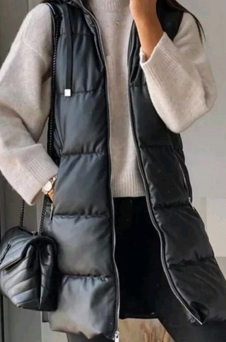 Zara black faux - faux, puffer