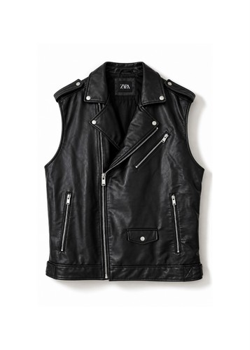 Zara biker faux - biker, gilet