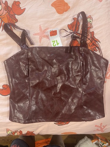 Bnwt primark burgundy faux - primark,