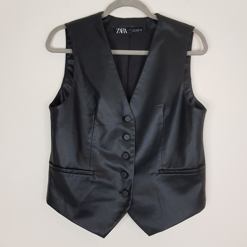 Zara faux leather waistcoat - faux,