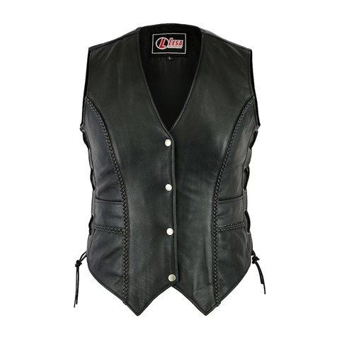 Ladies real leather laced - laced, up