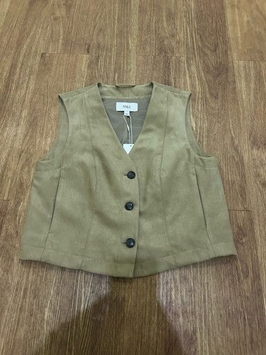 Brown faux suede waistcoat - faux,