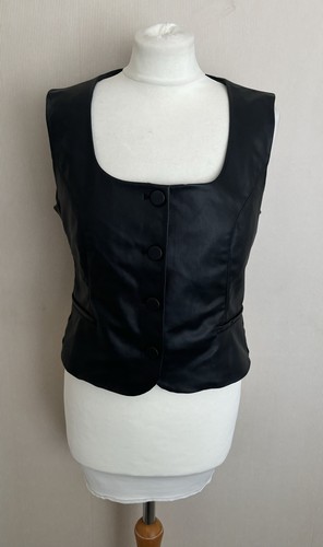 Zara black faux leather button - zara,