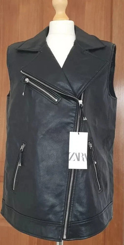 Zara black faux leather - zara,