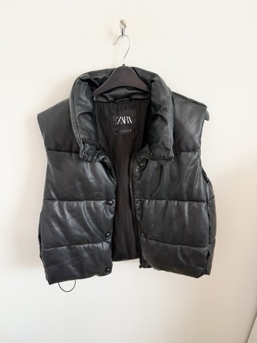 Zara black faux leather - zara,