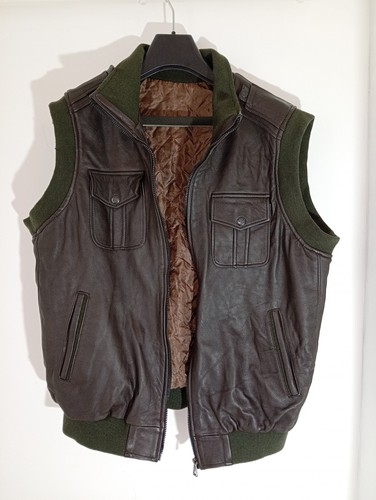 Mens faux leather - faux, bodywarmer
