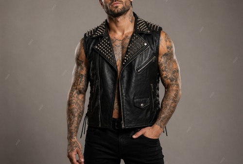 Men black laced leather - men’s,