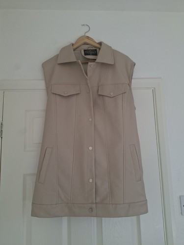 Beige gilet faux - beige,