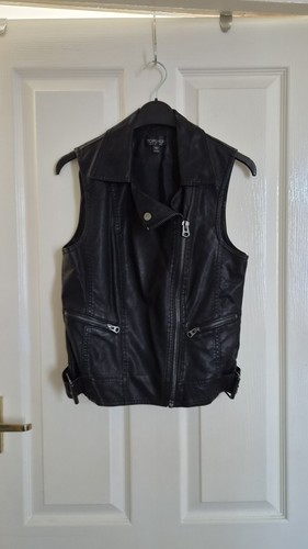 Topshop black faux leather - topshop,