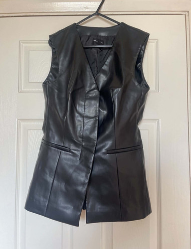 Asos design black faux leather - black,