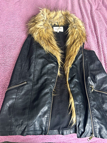 River island black faux - river,