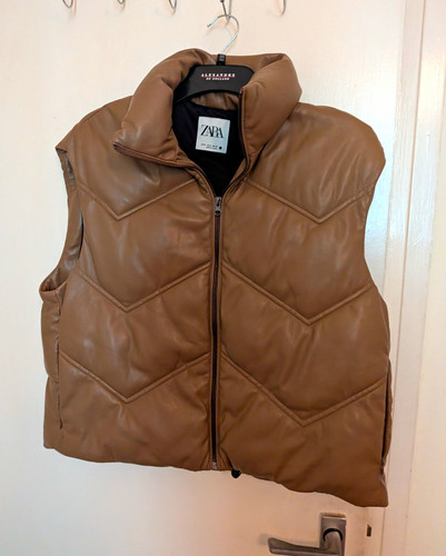 Zara brown faux leather - zara,