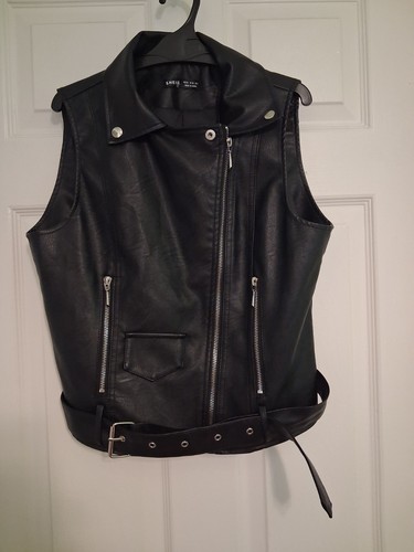 Womens biker vest - womens, faux