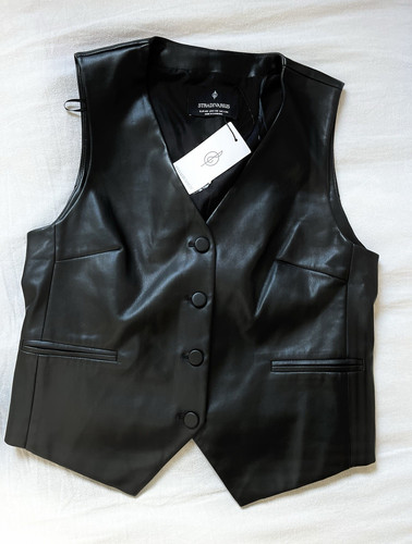 Stradivarius black faux - black,