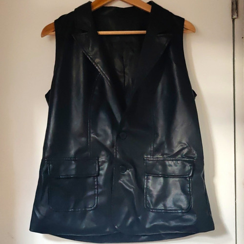 Unisex black faux leather - black,
