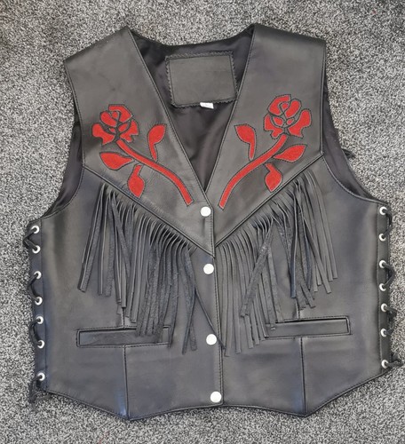 Ladies biker real - real, leather