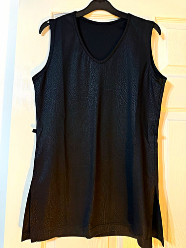 Black solid faux leather - solid,