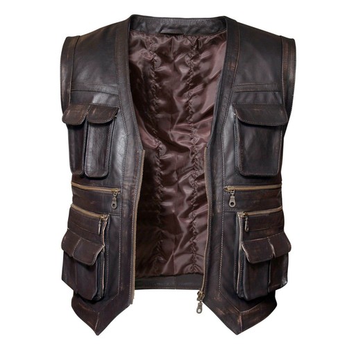Men classic brown biker - classic, style